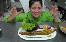 Rima’s Grilled Lamb Chops with Rose Jam, Mint Pesto and Pearl Couscous